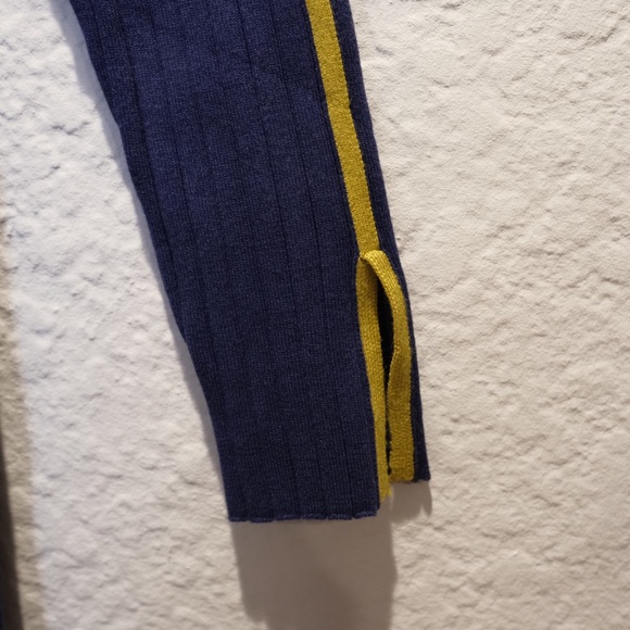 Daily Practice Anthropologie Long Sleeve Sporty Sweater Dress Size M Blue Yellow - Picture 7 of 10